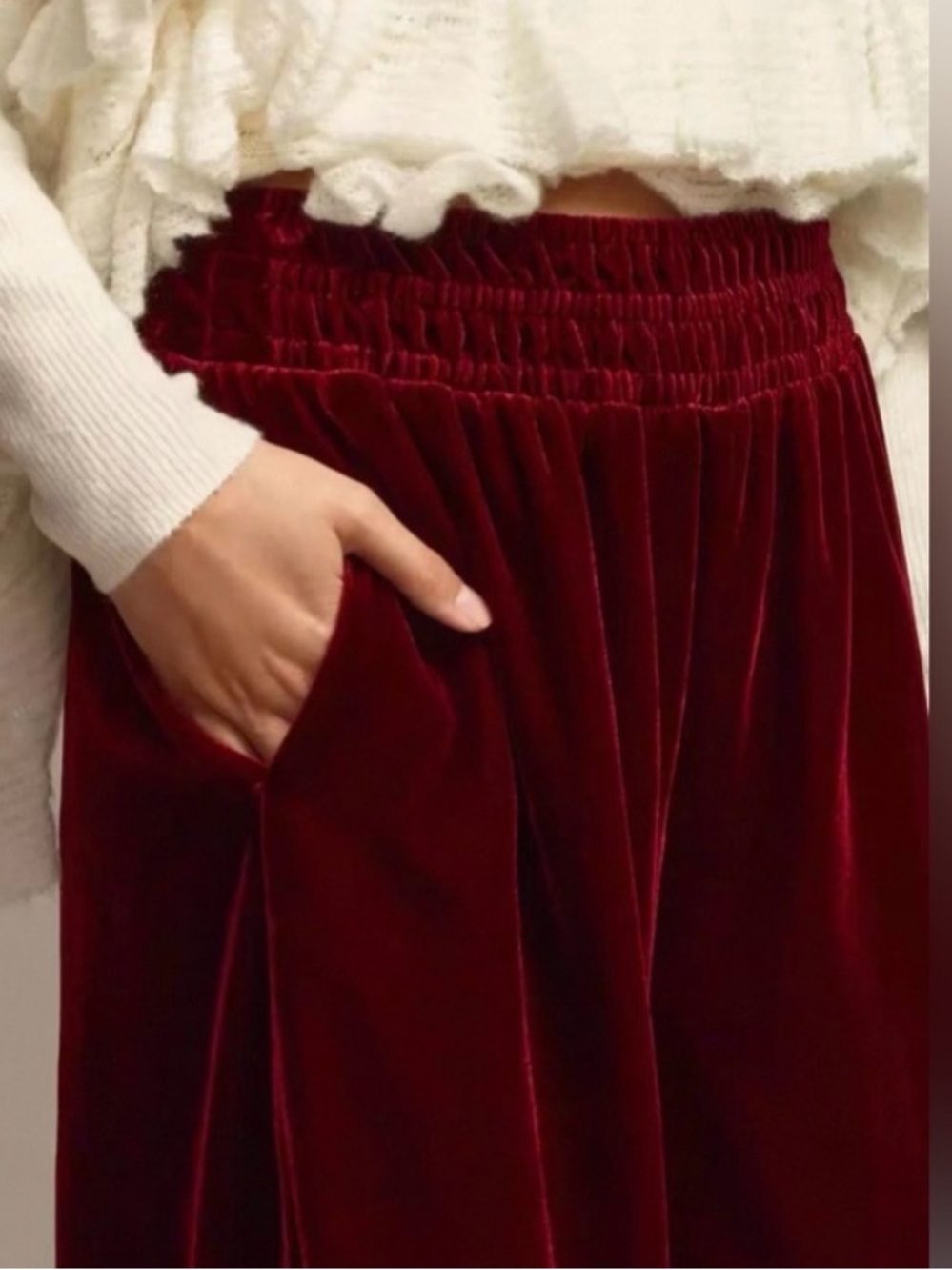 Anthropologie Somerset Pants Plum Velvet
Wide Leg Large NWT - Picture 2 of 10